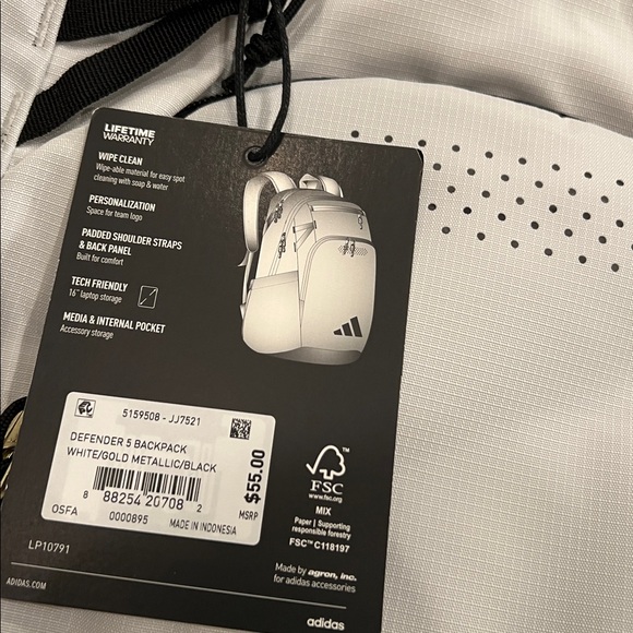 Adidas defender 5 back pack, NWT - Picture 3 of 11